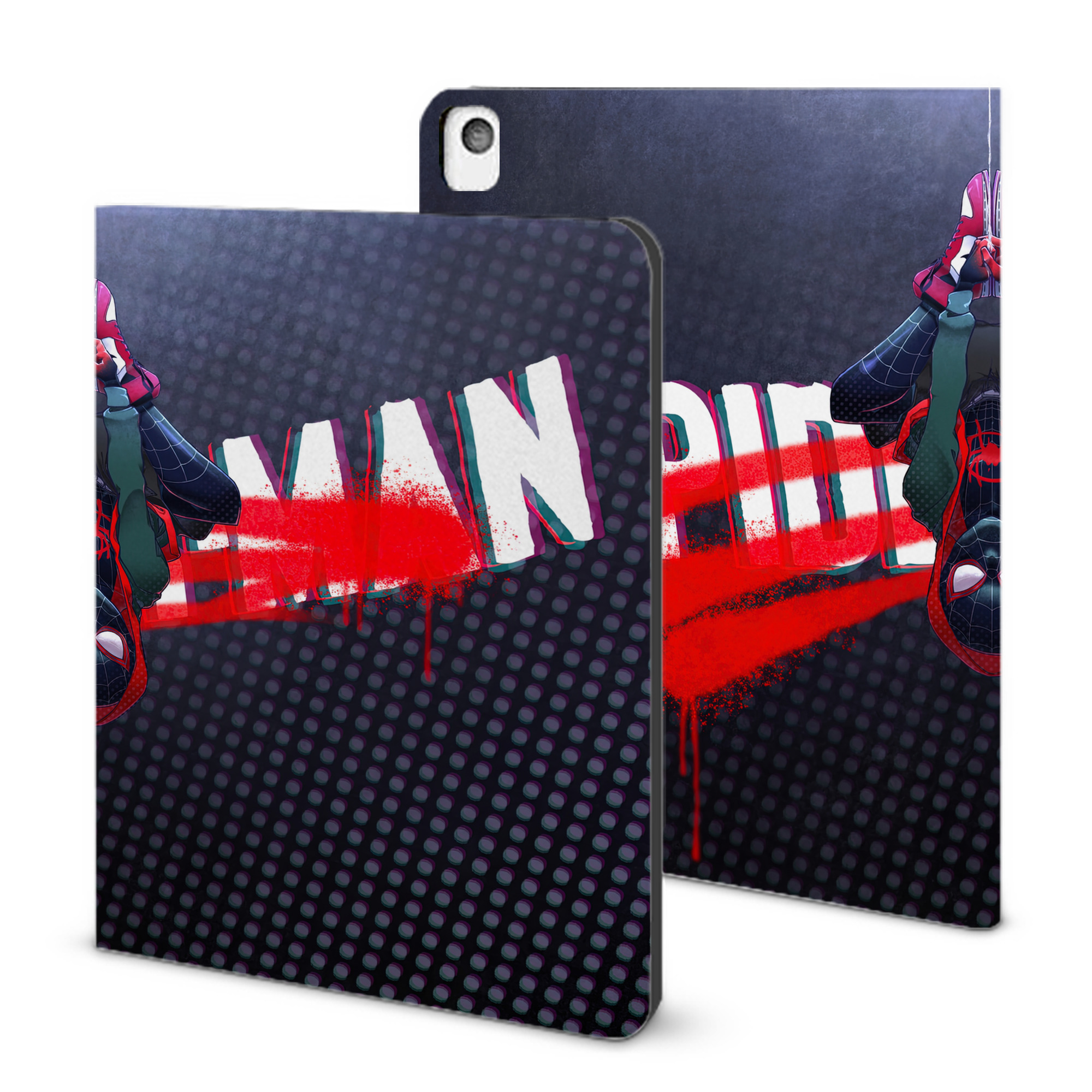 （画像用） Spider Man スパイダーマン IPadケース ペンホルダー付き ブックスタイルデザイン